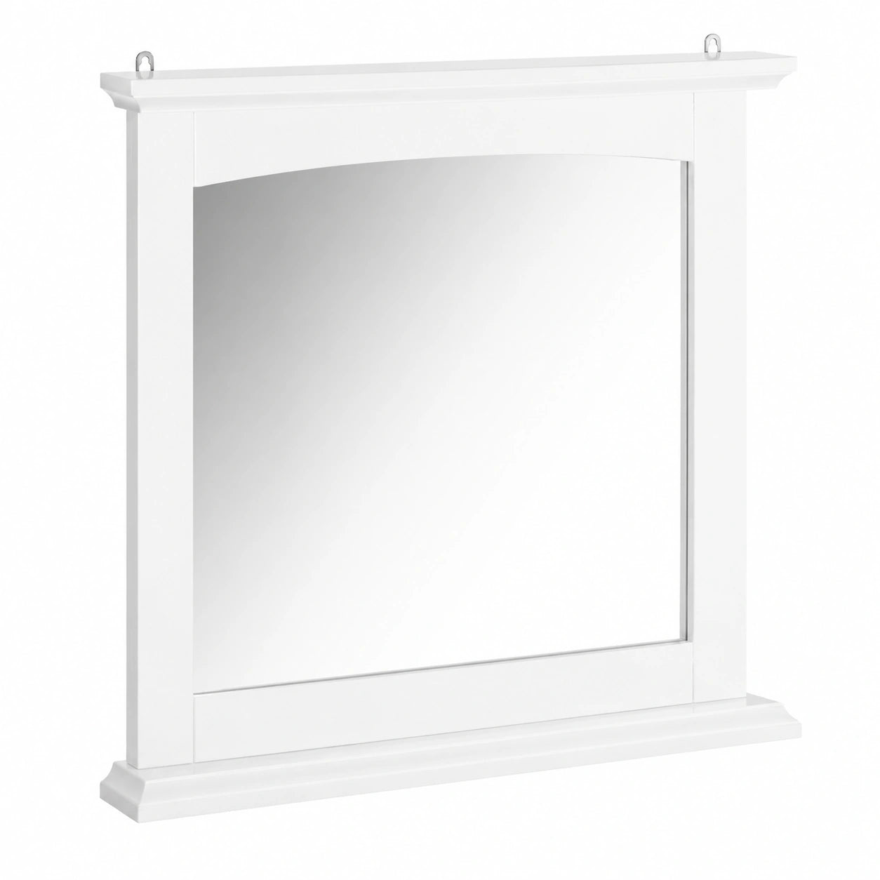 Moderner Badezimmerspiegelschrank aus MDF und Glas, Weiß, 60x6x53,5cm - Hängeschrank mit Ablage