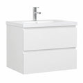 Waschtisch-Set 80cm mit Unterschrank und Soft-Close-Funktion, Weiß Matt