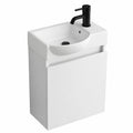 Kompakter Waschtischunterschrank für Gäste-WC mit Waschbecken, 45 cm, Weiß