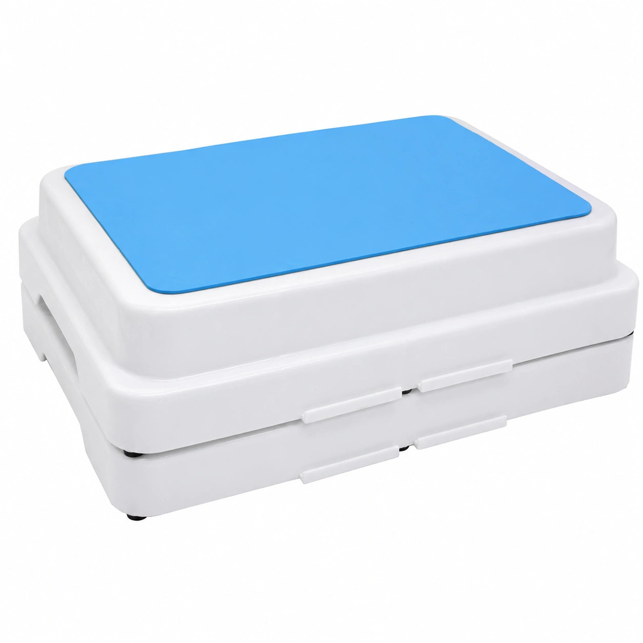 Stapelbarer Tritthocker 50x40 cm, Weiß - Rutschfeste Badstufe für Senioren & Kinder, 2er Set
