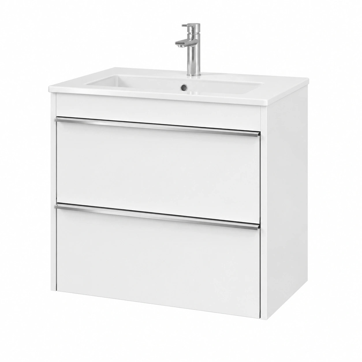 AM.PM Badmöbel-Set mit Waschbeckenunterschrank, schwebend, 2 Schubladen, für Badezimmer und Gäste-WC (60/58 cm)