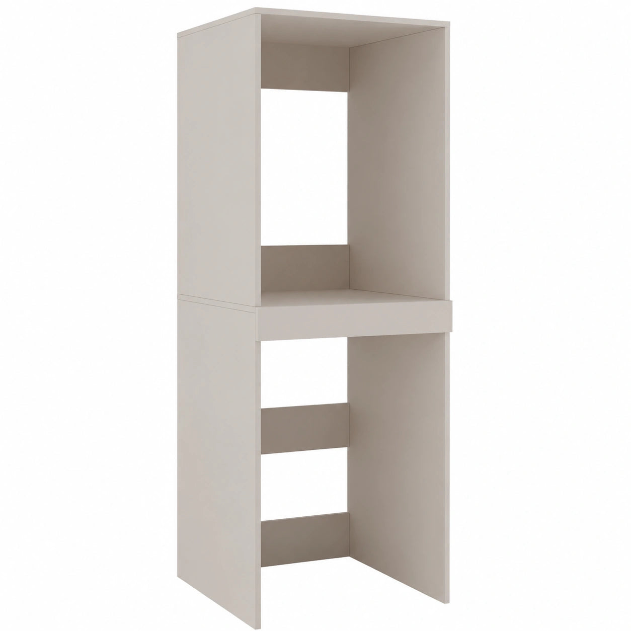 Moderner Badhochschrank für Waschmaschine und Trockner - Elegantes Überbauregal in Kaschmir, 66 cm