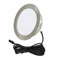 LED Einbaustrahler Set 3er, 12V, Warmweiß 3000K, Dimmbar, 300LM, Flach, Nickel, Mit 2m Kabel